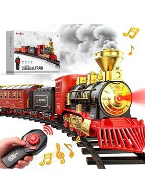 Remote Control Train Set with Smoke, Lights & Sound - Fun Toy for Kids